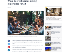 Win a secret foodie dining experience for 10! (NSW Residents ONLY)
