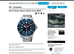 Win a Seiko watch worth over $500!