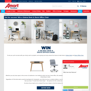 Amart Furniture Win A Selena Desk Davis Office Chair