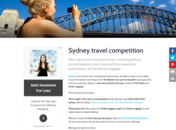 Win a Sensational Sydney Escape including accommodation, attractions and fabulous new luggage