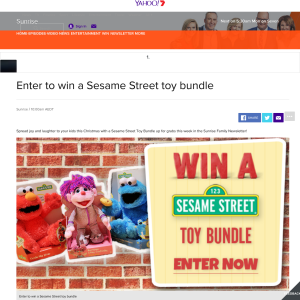Win a Sesame Street toy bundle