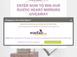 Win a Set of 2 Rustic Wall Heart Mirrors