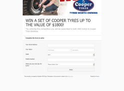 Win a Set of Cooper Tyres