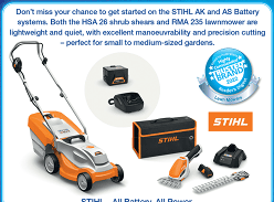 Win a Set of Stihl HSA 26 Shrub Shears and Stihl RMA 235 Battery Lawn Mower
