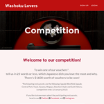 Win a share in $1,600 worth of dining vouchers! - Washoku Lovers
