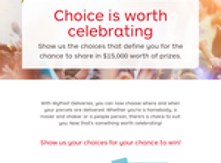 Win a share in $15,000 worth of prizes!