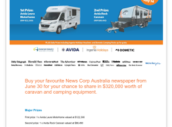 Win a share in $320K worth of caravan & camping equipment!