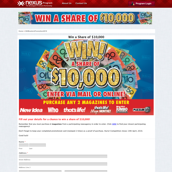 Win a Share in a $10,000 Cash Giveaway
