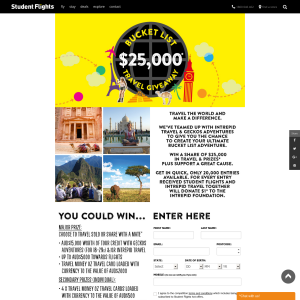 Win a share in the $25,000 travel giveaway!