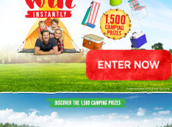 Win a share of 1,500 Camping Prizes