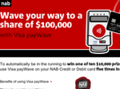 Win a share of $100,000! (NAB Visa payWave Customers)
