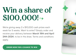 Win a share of $100K
