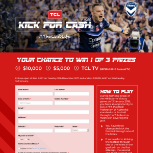 Win a share of cash prizes or TCL TV P20 50 inch 4K UHD Android TV