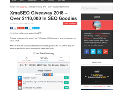 Win a share of over $110,000 In SEO Goodies
