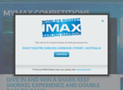 Win a shark reef snorkel experience & a double pass to IMAX!