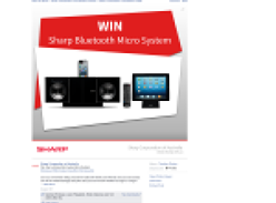 Win a Sharp Bluetooth Microsystem!