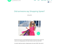 Win a Shopping Spree to the value of $100 at LuluCo