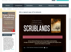 Win a signed copy of Scrublands