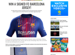Win a signed FC Barcelona Jersey