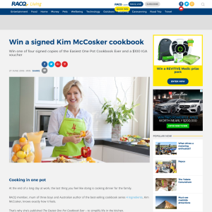 Win a signed Kim McCosker cookbook