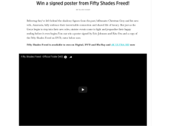 Win a signed poster from Fifty Shades Freed