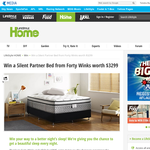 Win a 'Silent Partner' bed from Forty Winks worth $3,299!