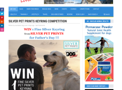 Win a silver pet paw print keyring