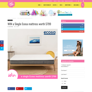 Win a Single Ecosa mattress