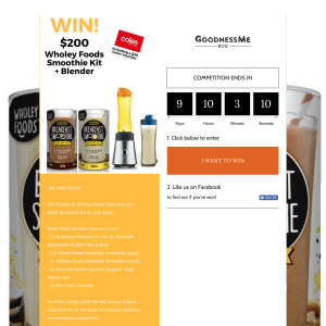 Win a Smoothie Prize Pack incl a Sunbeam Blender