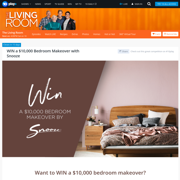 Win a Snooze Bedroom Makeover Worth $15,000