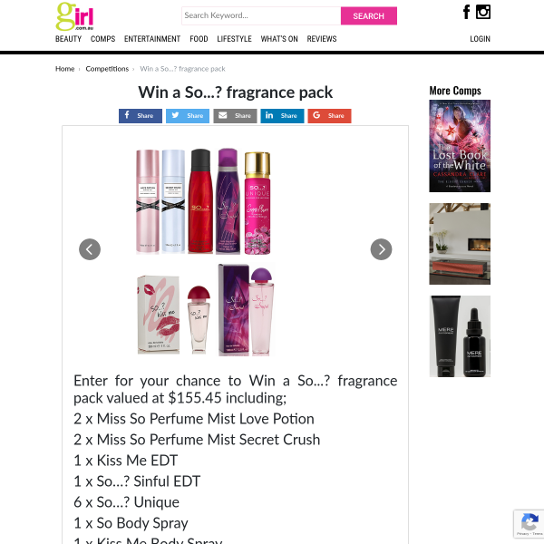 Win a So...? Fragrance Pack