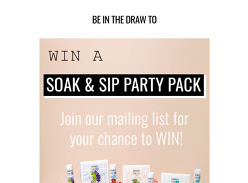 Win a Soak & Sip Party Pack