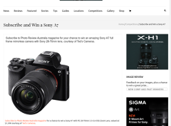 Win a Sony A7 Mirrorless Camera