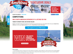 WIN A SOUTH AMERICAN EXPERIENCE OF A LIFETIME FOR TWO
