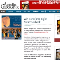 Win a Southern Light Antarctica book