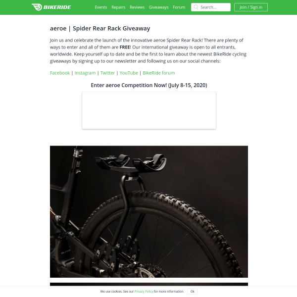 Win a Spider Rear Rack for Bicycles