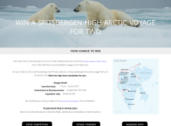 Win a Spitsbergen High Arctic Voyage for 2! (Flights NOT Included)