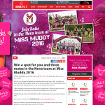 Win a spot for you and three mates in the Nova team at Miss Muddy 2016