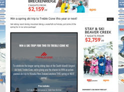 Win a spring ski trip to Treble Cone