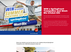 Win a Springfree Medium Round Trampoline with FlexrStep & Weet-Bix Cricket Set