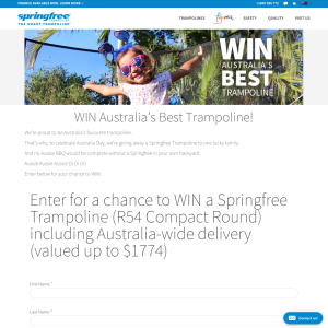 Win a Springfree Trampoline!