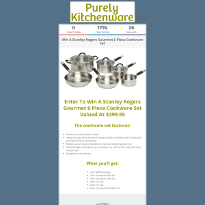 Win A Stanley Rogers Gourmet 6-Piece Cookware Set