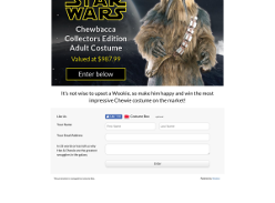 Win a Star Wars Chewbacca Collectors Edition Adult Costume