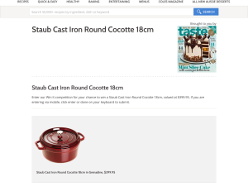 Win a Staub Cast Iron Round Cocotte 18cm