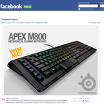 Win a SteelSeries Apex M800 RGB Backlit Mechanical Gaming Keyboard valued at $265!