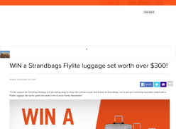 Win a Strandbags Flylite luggage set