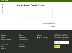 Win a Summer Camping Prize Pack Worth $1,539