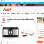 Win a Sunbeam Duos Sous Vide and Slow Cooker Sets