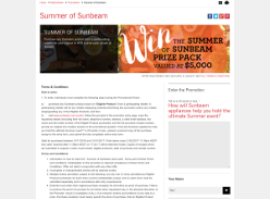 Win a Sunbeam prize pack, valued at $5,000!