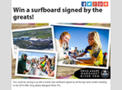 Win a surfboard signed by the greats!